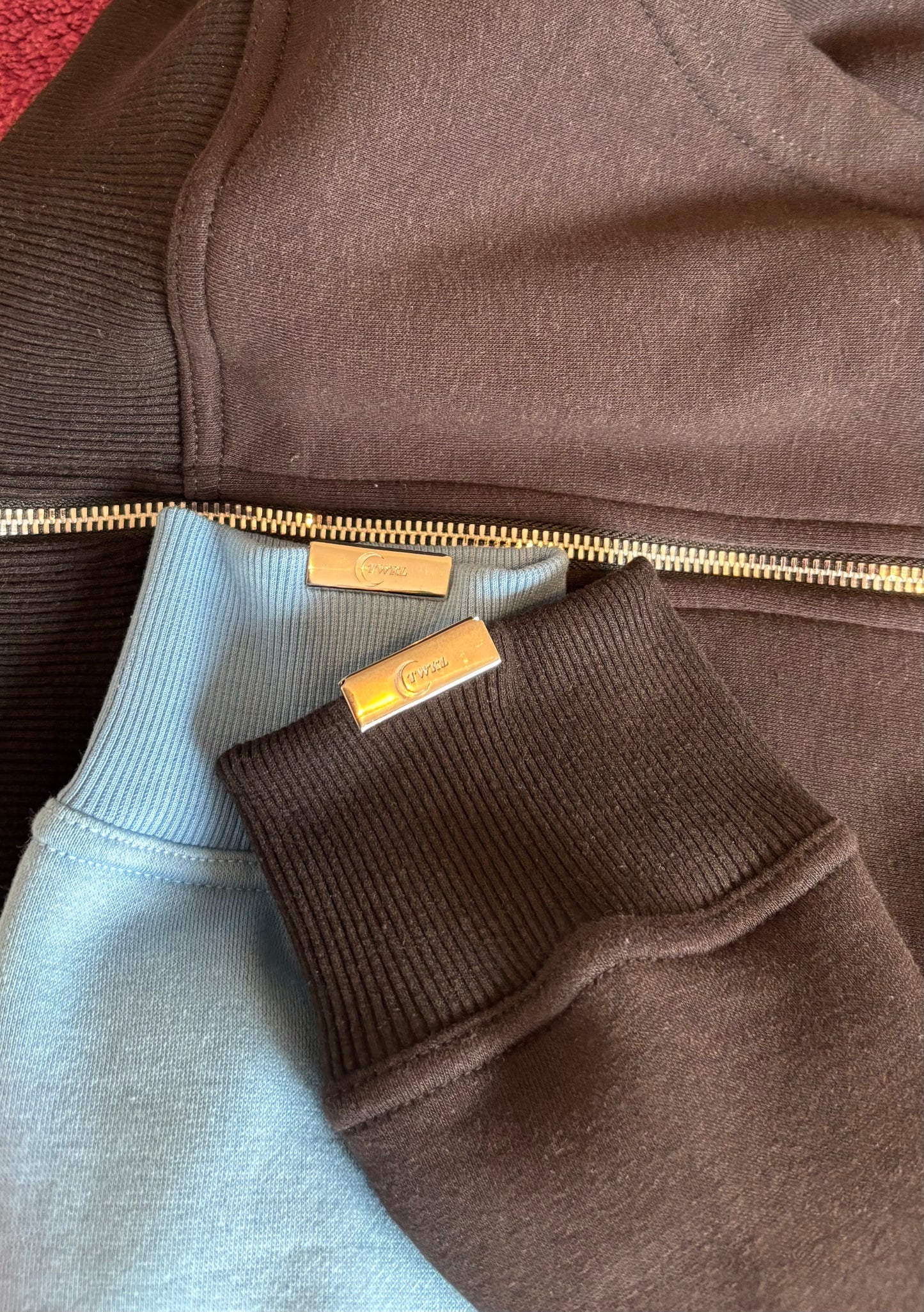 Baby Blue Arabic Zip Hoodie